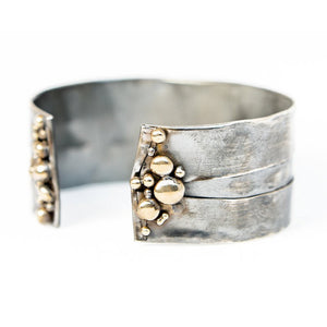 Best Seller Sterling Silver Fold Formed Bronze Pebble Cuff Bracelet Union Studio Metals