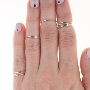 Stackable Silver Midi Rings Modern Jewelry Union Studio Metals 