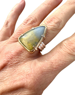 NORTHERN LIGHTS AGATE RING