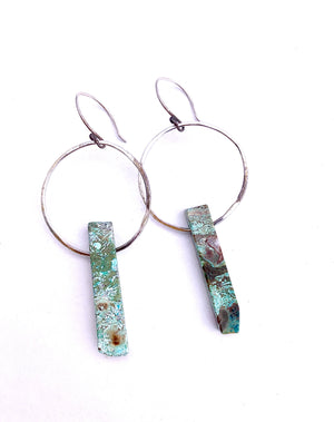 LARGE TURQUOISE JESSICA EARRINGS