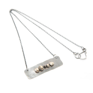 Silver Everyday Unique Lightweight Bar Necklace Union Studio Metals