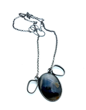 STORM CLOUDS AGATE NECKLACE