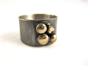 Everyday Sterling Silver Gold Pebble Ring Union Studio Metals